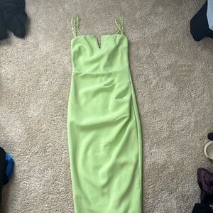 light green midi cocktail dress